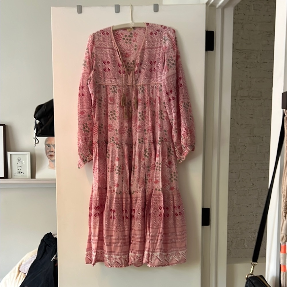 Matta Pink and Red Long Sleeve Dress